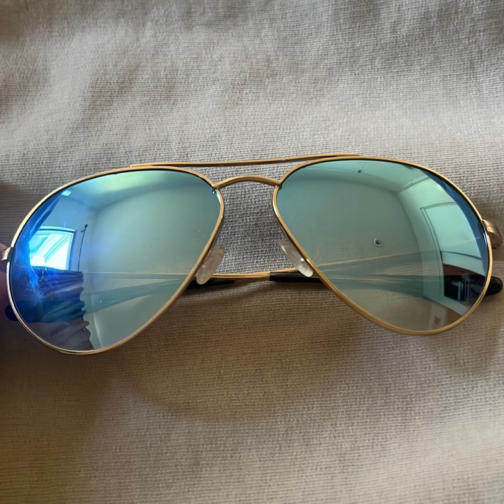 Barton Perreira blue reflective sun glasses